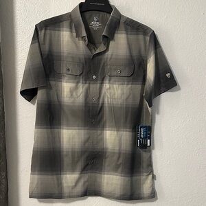 Kuhl Men's Casual Plaid Shirt - Black and Cream